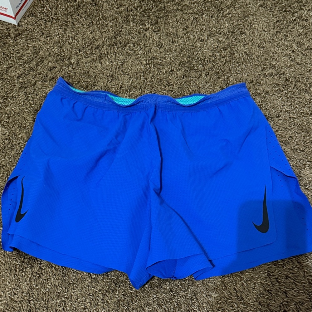 Nike Women's Athletic Shorts in Blue with Black Accents